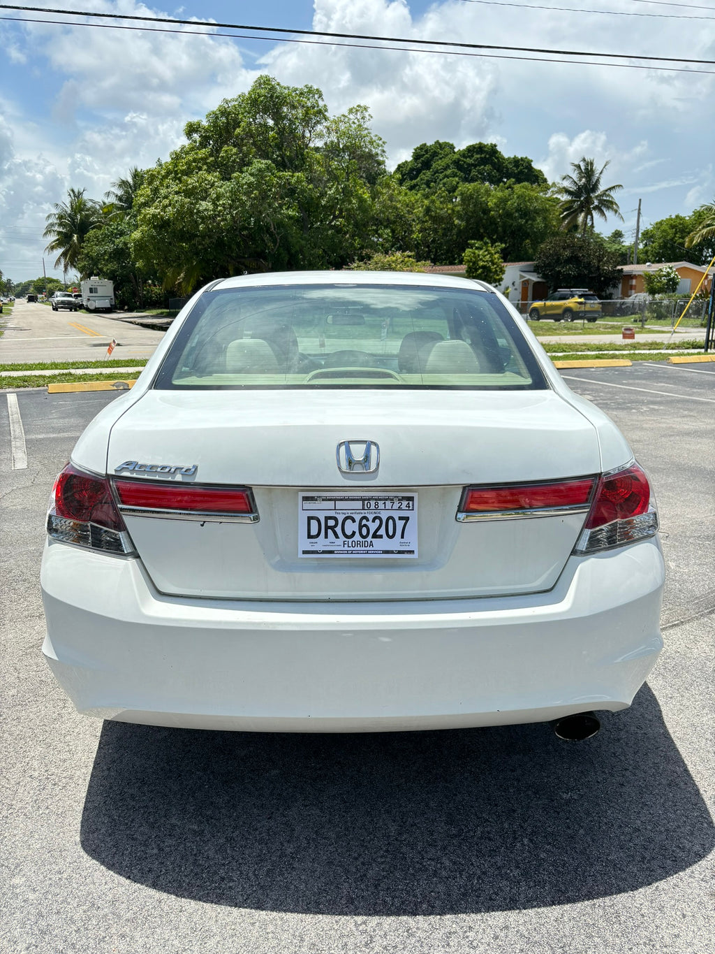 2012 Honda Accord LX – rear view affordable rental car Fort Lauderdale