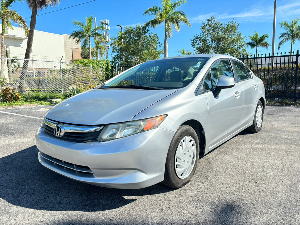 2012 Honda Civic LX rental sedan – front left angle view in Fort Lauderdale