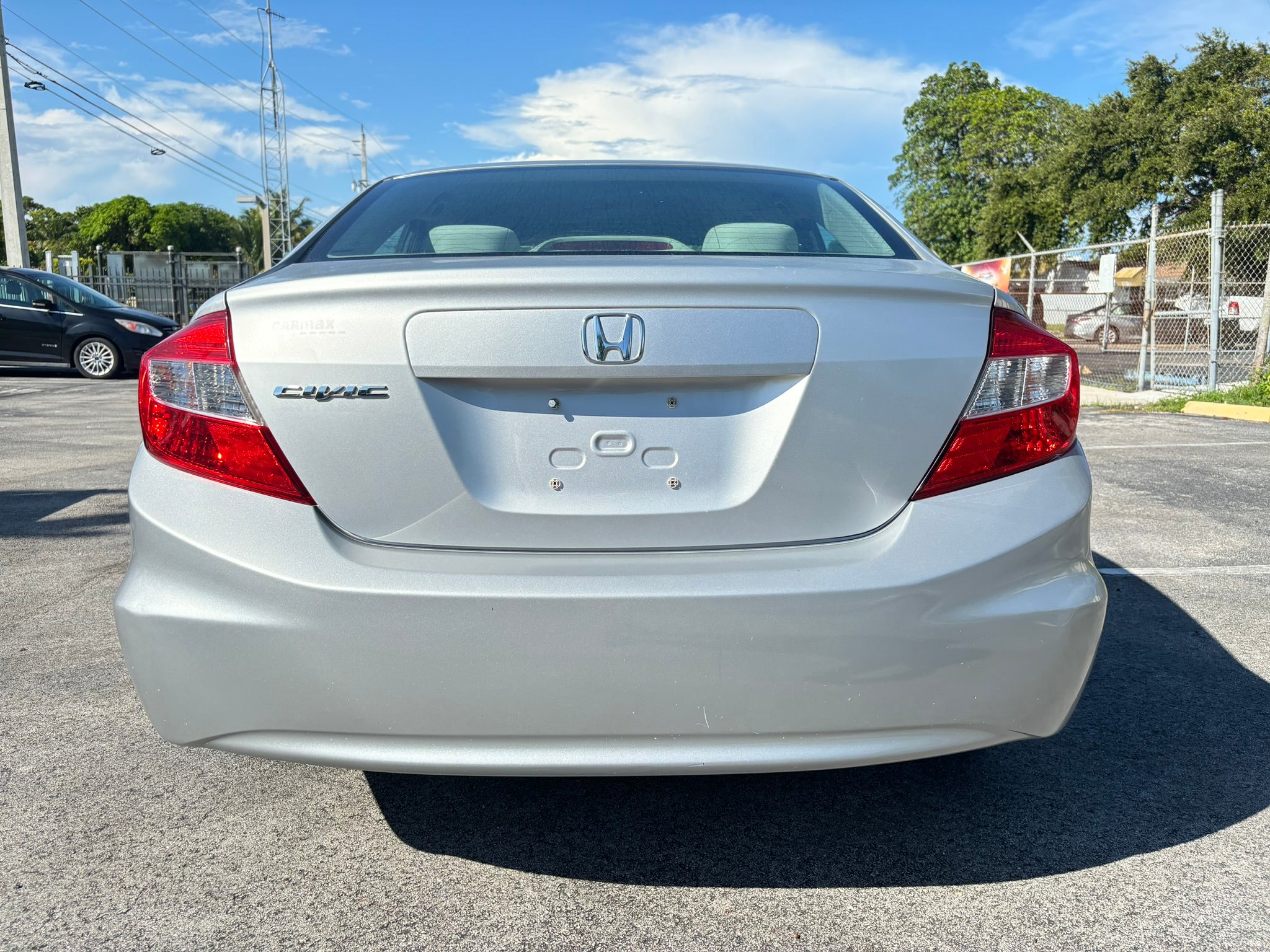 2012 Honda Civic LX – rear view clean rental car in Florida