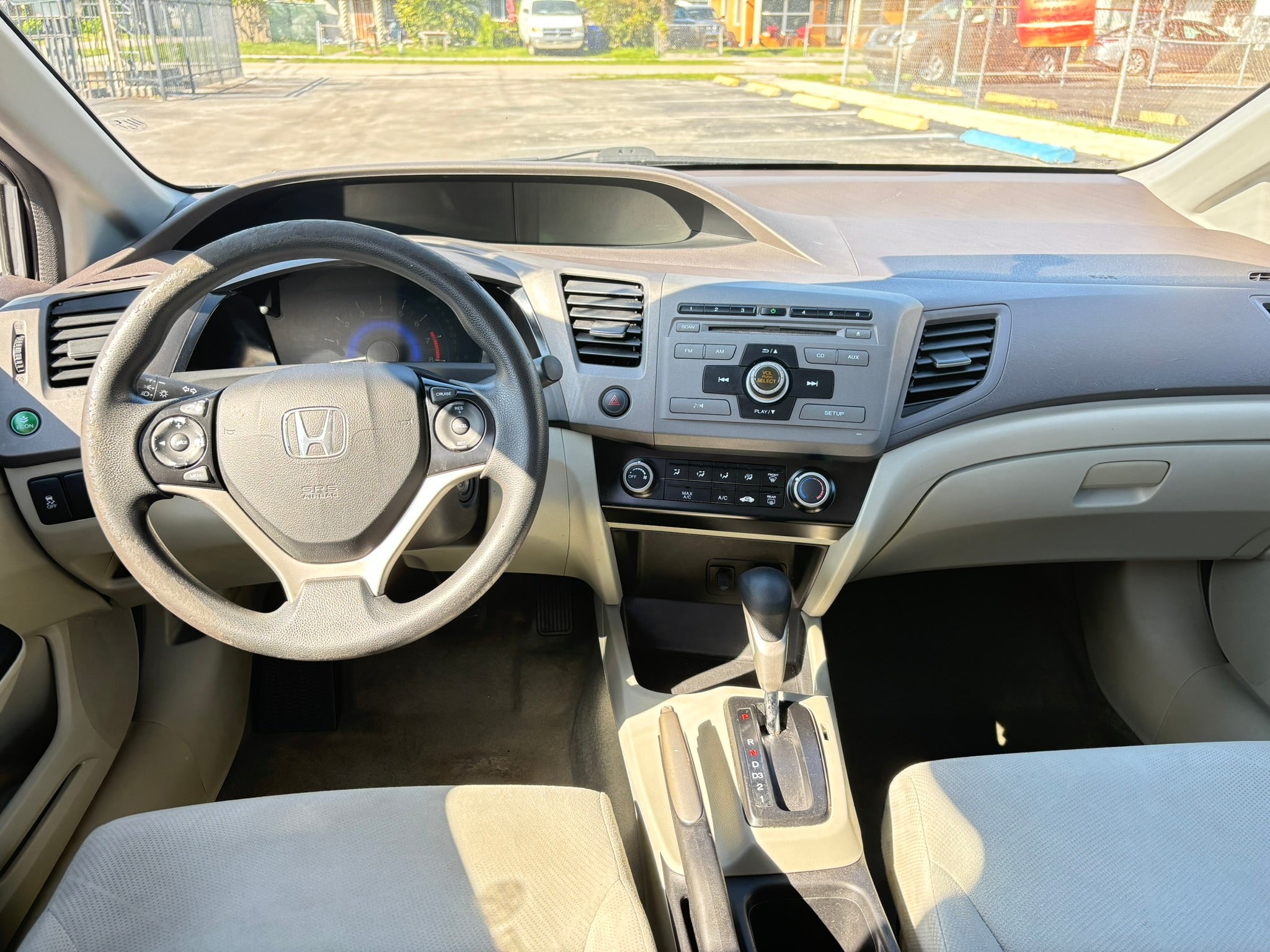 2012 Honda Civic LX interior – dashboard and center console