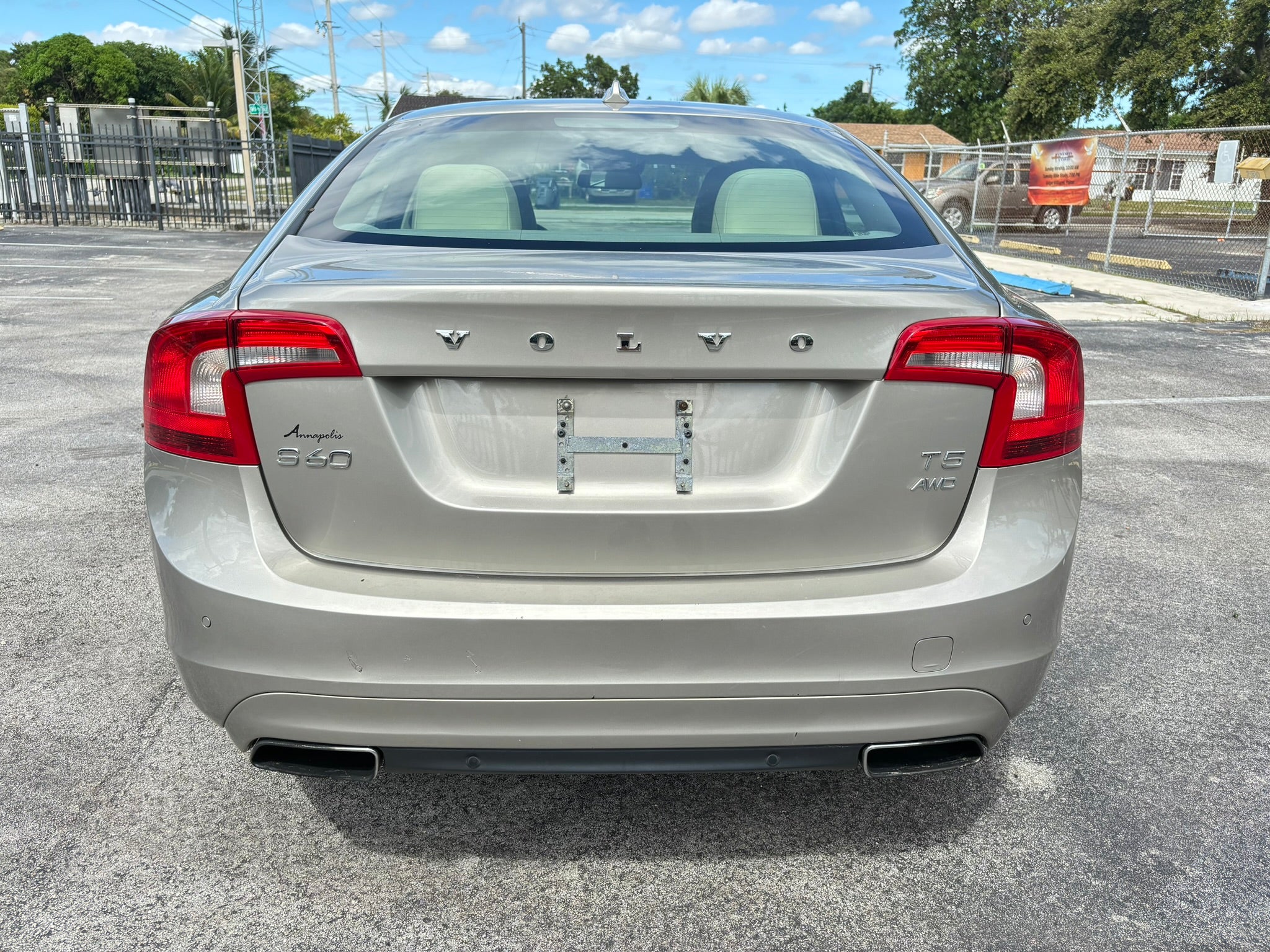 2015 Volvo S60 T5 – rear view, clean rental sedan Florida