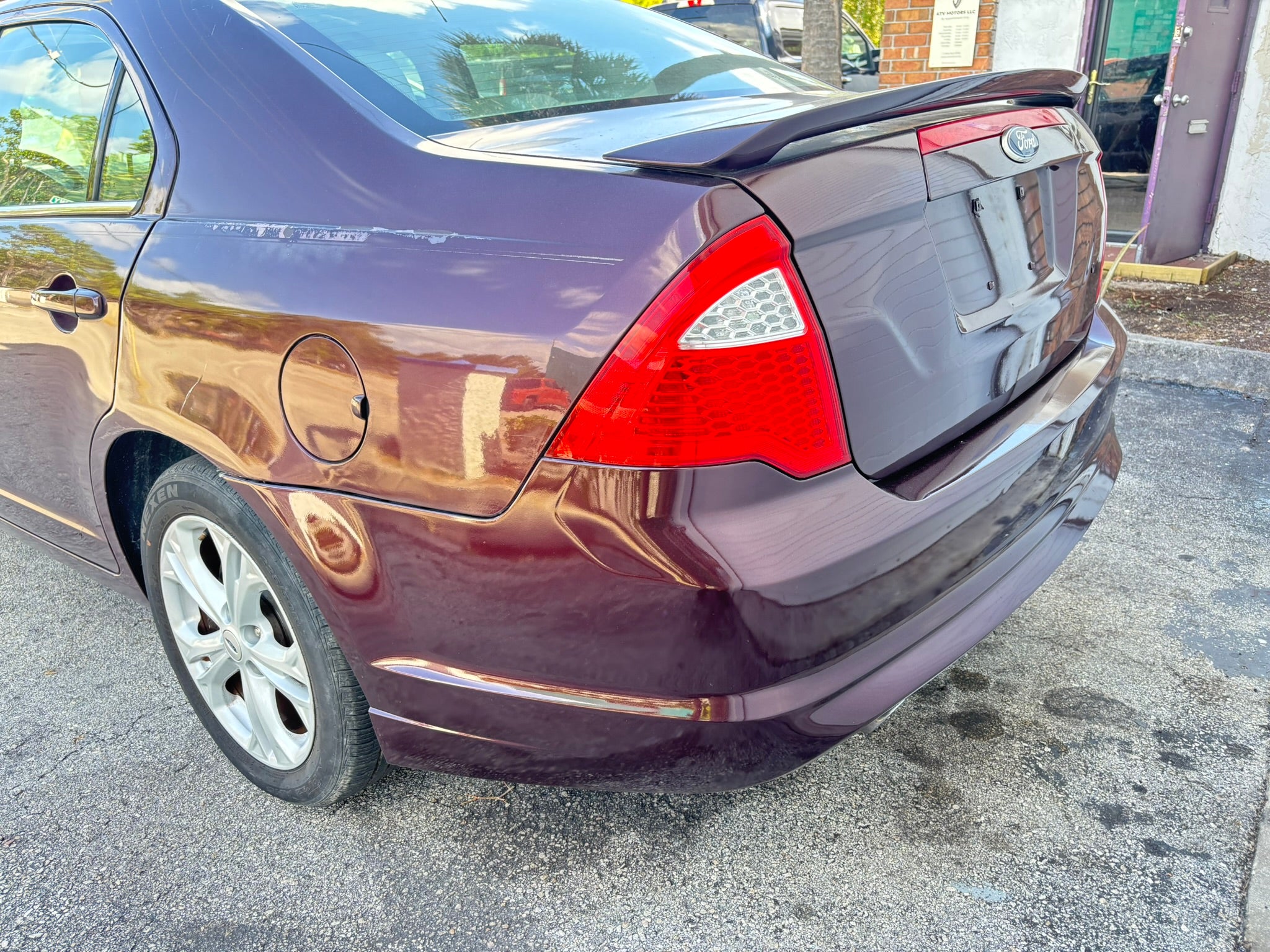 2012 Ford Fusion SE – rear view rental vehicle in Fort Lauderdale