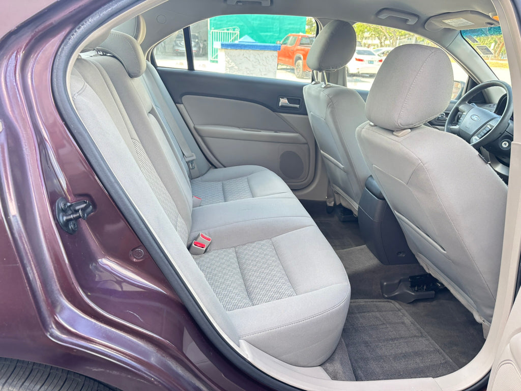 2012 Ford Fusion SE interior – rear seats, comfortable rental car